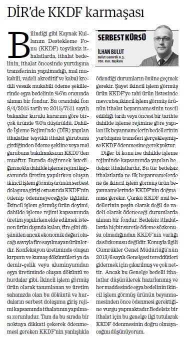 DIR'de KKDF  Karmaşasi