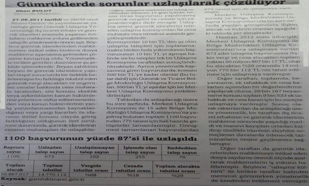 Gümrükte sorunlar uzlaşılarak çözülüyor